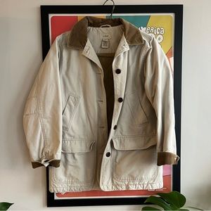 Vintage L.L. Bean Tan Quilted Utility Chore Jacket - Medium